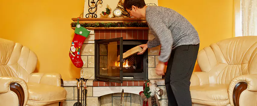 Rusted Metal Fireplace Restoration in Fayetteville, Georgia